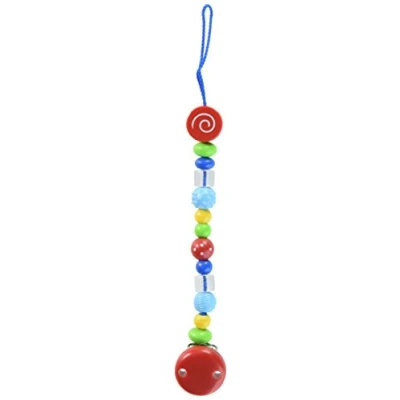Afbeelding van Heimess Fopspeenketting Rode Parels Met Stippen Plastic 21 Cm