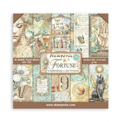 Afbeelding van Stamperia Fortune 8x8 Inch Paper Pack (SBBS105)