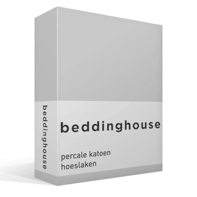 Afbeelding van Beddinghouse Percale katoen Hoeslaken 90x220 Licht grijs