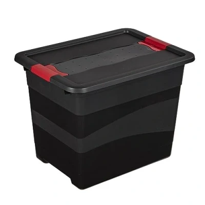 Afbeelding van Transportbox Met Deksel 39x29x30 24 L Zwart Eckhart Keeeper 10845