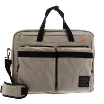 Afbeelding van MANDARINA DUCK Handtas Schoudertas met laptopvak Warrior Briefcase Simply Taupe Beige