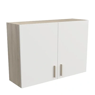 Afbeelding van Hangkast Romanie 100 cm 2 draaideuren en 1 legplank Kronberg eik/mat wit