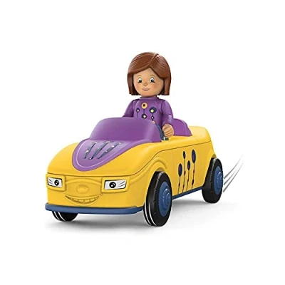Afbeelding van Toddys Speelgoedauto Zoomy Junior 17,5 Cm Paars/geel 2 delig