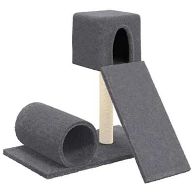 Afbeelding van Kattenmeubel met sisal krabpalen 59 cm donkergrijs