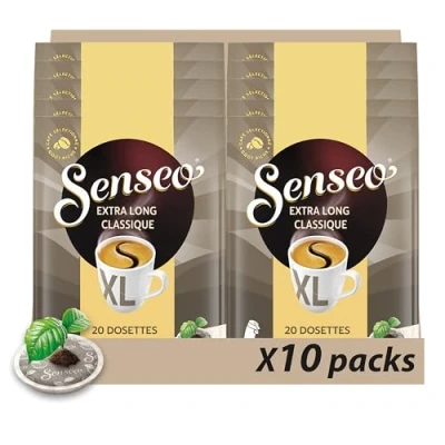 Afbeelding van Senseo Café 200 koffiepads extra long, klassiek, 10 x 20 stuks