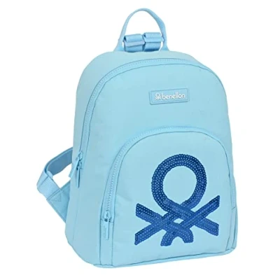 Afbeelding van Casual Rugtas Benetton Sequins Licht Blauw 13 L