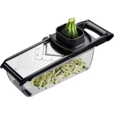 Afbeelding van Julienne Mandoline met Opvangbak, 2 Opzetstukken, RVS, Kunststof GEFU COLLECT