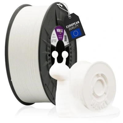 Image de WINKLE Filament PLA HD 1.75mm Blanc Glacier pour Impression 3D, Bobine 1kg, Imprimante Matériaux d&#039;impression 3D en Filament, Précision Dimensionnelle +/ 0.05mm, Facile à Imprimer