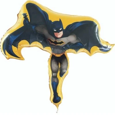 Image de Ciao Batman Ballon Foil Mylar Supershape moulé (91 cm, 36 po) original DC Comics, Multicolore