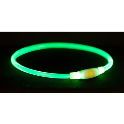 Afbeelding van Trixie Halsband Usb Flash Light Lichtgevend Oplaadbaar Groen 65X0,8 CM (399172)