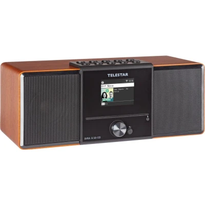 Afbeelding van Telestar DIRA S 32i CD stereo radio met CD, DAB+, FM, Bluetooth, USB en Internet, walnoot
