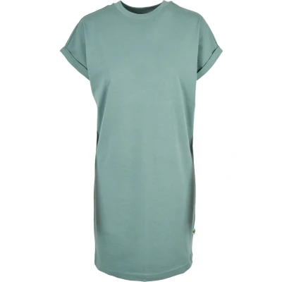 Afbeelding van Urban Classics Ladies Organic Cotton CUT ON Sleeve TEE Dress Jerseyjurk, Dames, Maat: Medium, Paleleaf