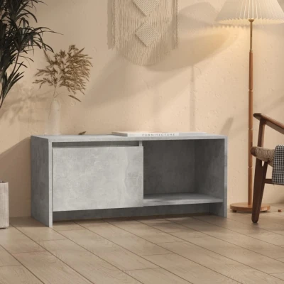 Afbeelding van Tv meubel 90x35x40 cm spaanplaat betongrijs