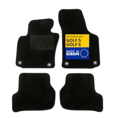 Afbeelding van DBS Automatten op maat gemaakt voor Golf 5/6 (2003 2012) met bevestigingsclips antislip vloermatten auto 4 stuks