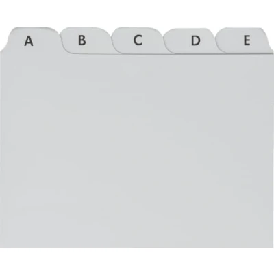 Afbeelding van Brunnen 102377780 plastic tabbladen DIN A7 20 mm grijs