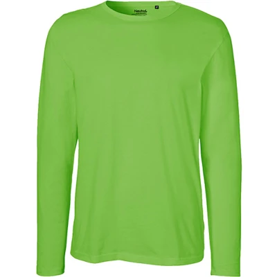 Afbeelding van Men&#039;s Long Sleeve T Shirt met ronde hals Lime S