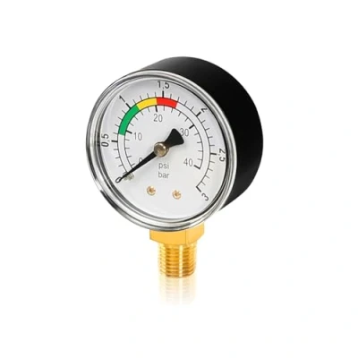 Afbeelding van Manomètre d&#039;eau 1/4&quot; pour piscine de pression Système filtre à sable 0 3 bar / PSI précis et étang