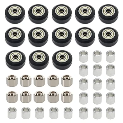 Afbeelding van Zeberoxyz 13 delige POM katrolset met lager + 10 zeshoekige excentrische kolommen 20 ronde isolatiezuilen voor CR10, Ender 3, 3 Pro, 5 (43 stuks/set POM) wielen