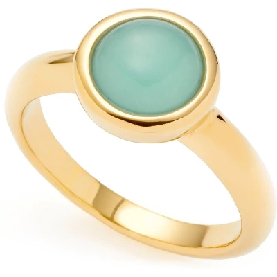 Afbeelding van Leonardo dames dame ring roestvrijstalen glazen steen 60 Turkoois 32023882