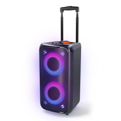 Afbeelding van Nedis Bluetooth Party Speaker Maximale batterijduur: 5 uur 240 W Handgreep Feestverlichting Equalizer Oranje / Zwart