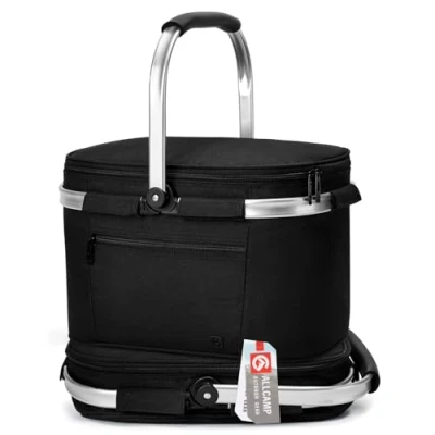 Afbeelding van 22L Koeltas Geïsoleerde Picknickmand Isothermische Lunchtas Winkelmanden Koelbox voor picknick Camping Wandelen Strand Dagtrip