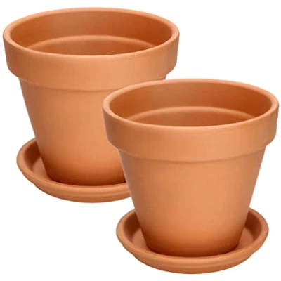 Afbeelding van KOTARBAU® Set van 2 plantenpotten, terracotta Ø 17 cm voor binnen en tuin