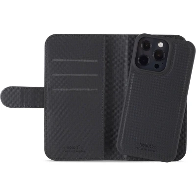 Afbeelding van Holdit Hoesje Geschikt voor iPhone 13 Pro Met Pasjeshouder Wallet Case Magnet Plus Zwart