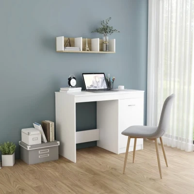 Afbeelding van Bureau 100x50x76 cm bewerkt hout wit