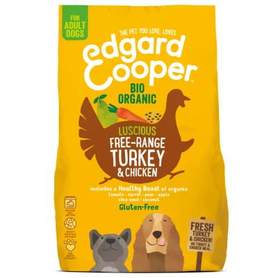 Afbeelding van Edgard&amp;Cooper Bio Organic Turkey Adult Kalkoen&amp;Kip&amp;Wortel Hondenvoer 700 g Biologisch