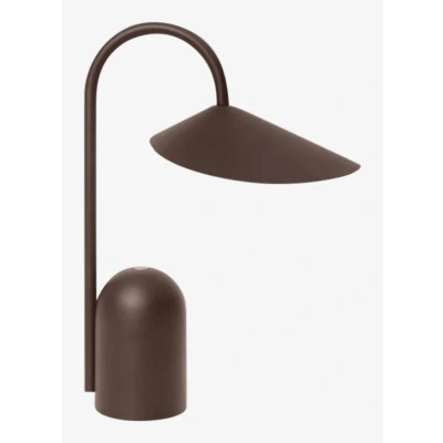 Afbeelding van ferm LIVING Arum Oplaadbare Tafellamp Dark Chocolate