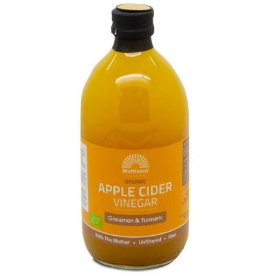 Afbeelding van Mattisson HealthStyle Biologische Appel Cider Vinegar Cinnamon &amp; Turmeric 500ML