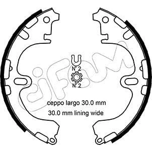 Afbeelding van CIFAM 153 433 Remschoenen 200,0mm 38mm