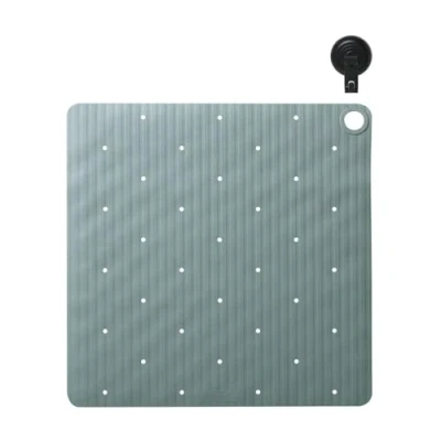 Afbeelding van Sealskin Ribb Antislip douchemat 55x55 cm Groen inclusief zwarte haak