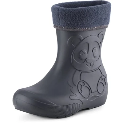 Afbeelding van Ladeheid Kinder Regenlaarzen Thermo Rubberlaarzen Vederlicht EVA LA CA PandaWinter Carbone 32/33
