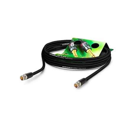 Afbeelding van Sommer Cable BNC 75Ω coax videokabel HD/3G/6G/12G SDI / 4K UHD SC Vector 0.8/3.7 BNC/BNC NBNC75BLP9X Neutrik Zwart 98ft (30m) Made in Germany