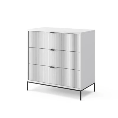 Afbeelding van Vicco Eliza commode met 3 laden, 80 x 81,2 cm, wit