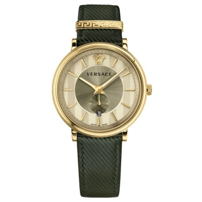 Afbeelding van Versace V Circle the Manifesto Gold VBQ03 0017 Heren Horloge Groen 42 MM