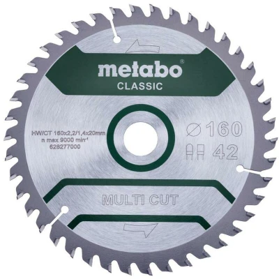 Afbeelding van Metabo MULTI CUT CLASSIC 628277000 Cirkelzaagblad 160 x 20 1.4 mm Aantal tanden: 42 1 stuk(s)