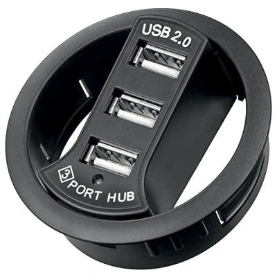 Afbeelding van Goobay inbouw USB hub met 3 poorten USB2.0 busgevoed / zwart 1,5 meter