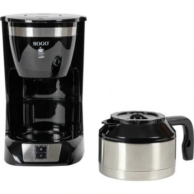 Afbeelding van SOGO Human Technology Drip Inox 10 Koffiezetapparaat Zwart Capaciteit koppen: Glazen kan, Warmhoudfunctie