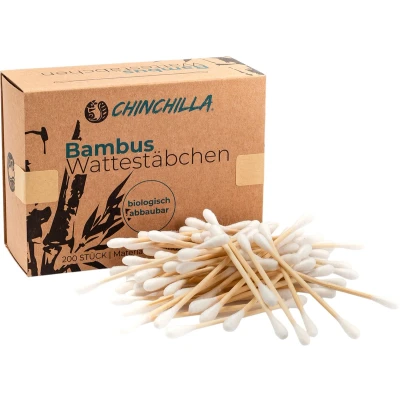 Afbeelding van Chinchilla Bamboe wattenstaafjes Plastic Vrij 200 Stuks