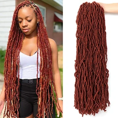 Afbeelding van 61 cm gehaakte haarverlengingen, krullend, gehaakt haar, voor zwarte vrouwen (61 inch (7 stuks), 350)