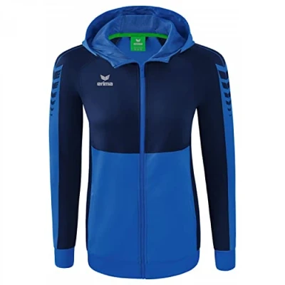 Afbeelding van Erima Six Wings trainingsjack met capuchon dames new royal/new navy