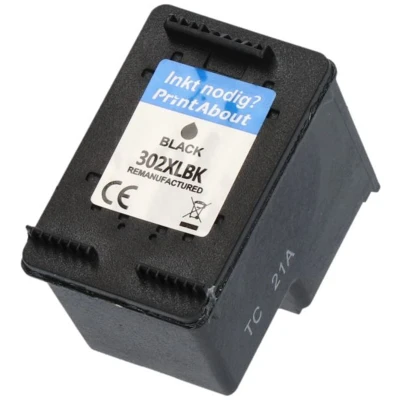 Afbeelding van Huismerk HP 302 (F6U66AE) Inktcartridge Zwart
