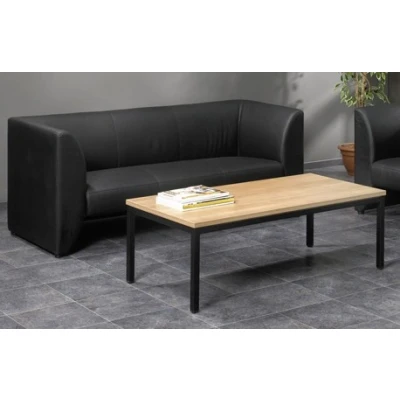 Afbeelding van Salontafel 120x60x45cm bladkleur Wit framekleur Antraciet (Ral 7016)