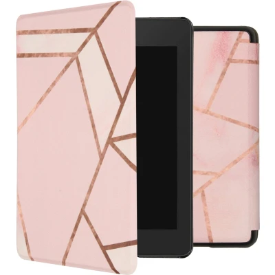 Afbeelding van iMoshion Ereader Cover / Hoesje Geschikt voor Amazon Kindle Paperwhite 4 Design Slim Hard Case Bookcase Roze Pink Graphic