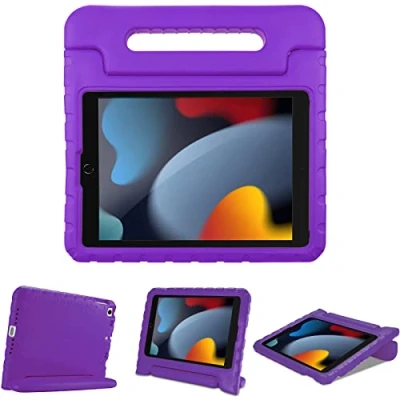 Afbeelding van ProCase Kinderhoes voor iPad 9/iPad 8/iPad 7 (iPad 10,2 inch), Air 3 en Pro 2 10,5 schokbestendig, zeer robuust, in siliconen, paars