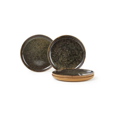 Afbeelding van Serax Surface Ontbijtbord 16 Cm Set Van 4 Groen