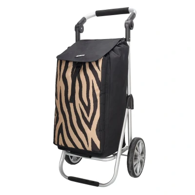 Afbeelding van Beagles Alberic Shopping Trolley zebra brown