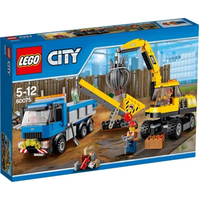 Afbeelding van LEGO City Graafmachine en Truck 60075